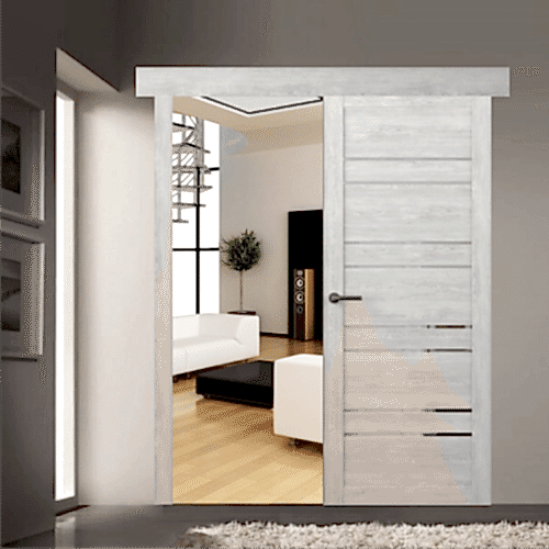 Раздвижная дверь ДУБЛИН, экошпон (с зеркалом)